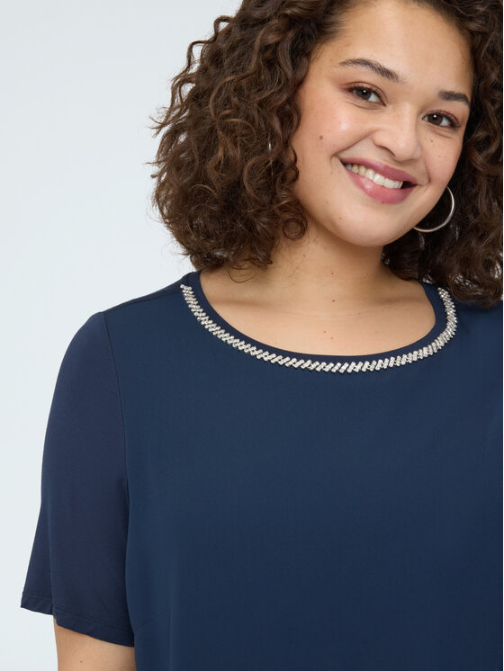 Fiorella Rubino Fiorella Rubino T-shirt G07SL009060N034 Blu Boxy Fit