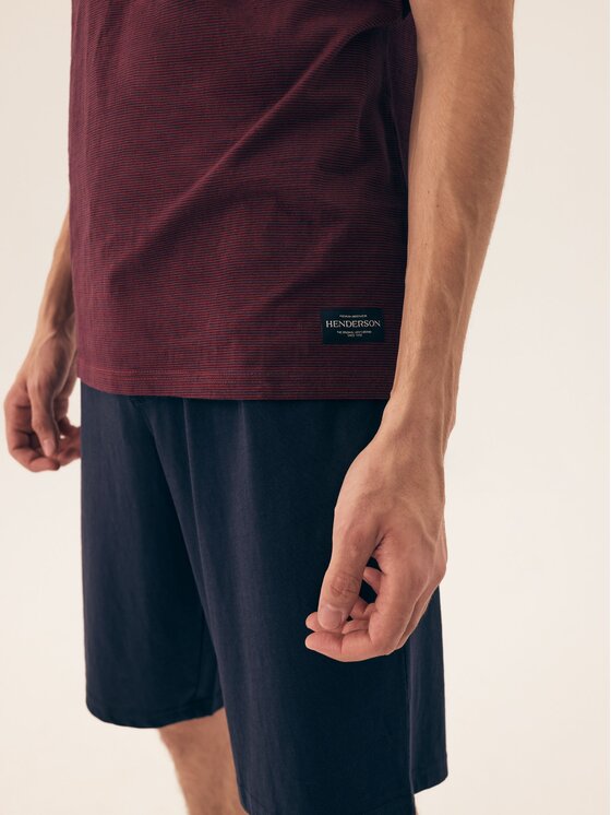 Henderson Henderson Piżama 42633 Bordowy Regular Fit