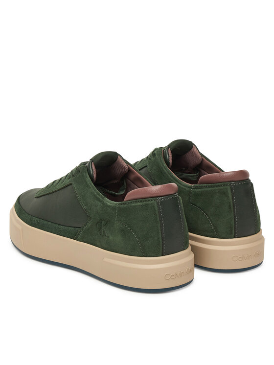 Calvin Klein Calvin Klein Снікерcи Basket Cupsole Laceup Lth-Nu YM0YM01354 Зелений