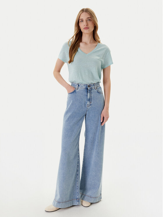 United Colors Of Benetton United Colors Of Benetton Majica 37UJD401Q Zelena Regular Fit