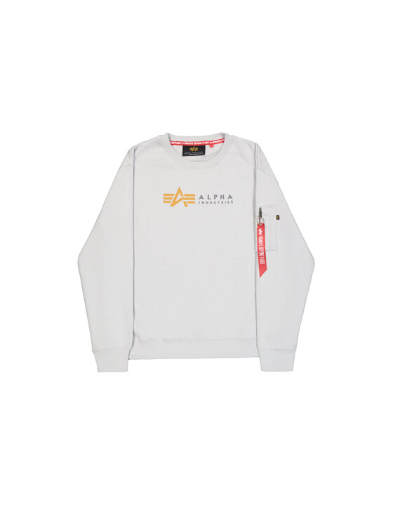 Alpha Industries Alpha Industries Mikina Alpha Label Sweatshirt Šedá Regular Fit