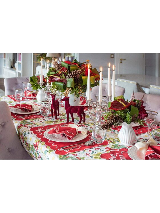 Roseberry Home Roseberry Home Bieżnik Very Holly Christmas Zielony