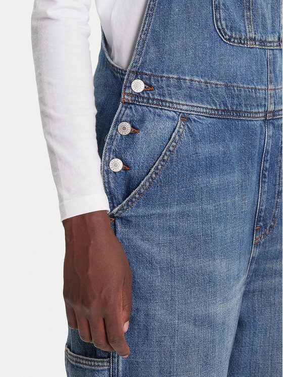 Tommy Jeans Tommy Jeans Jeans hlače z naramnicami Classic DW0DW20529 Modra Straight Fit