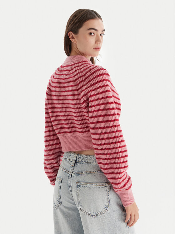 Tommy Jeans Tommy Jeans Sveter Badge DW0DW21677 Ružová Regular Fit