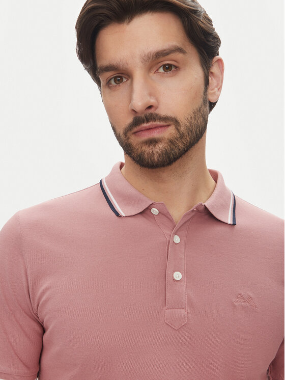 Lindbergh Lindbergh Polokošeľa 30-404010 Ružová Relaxed Fit