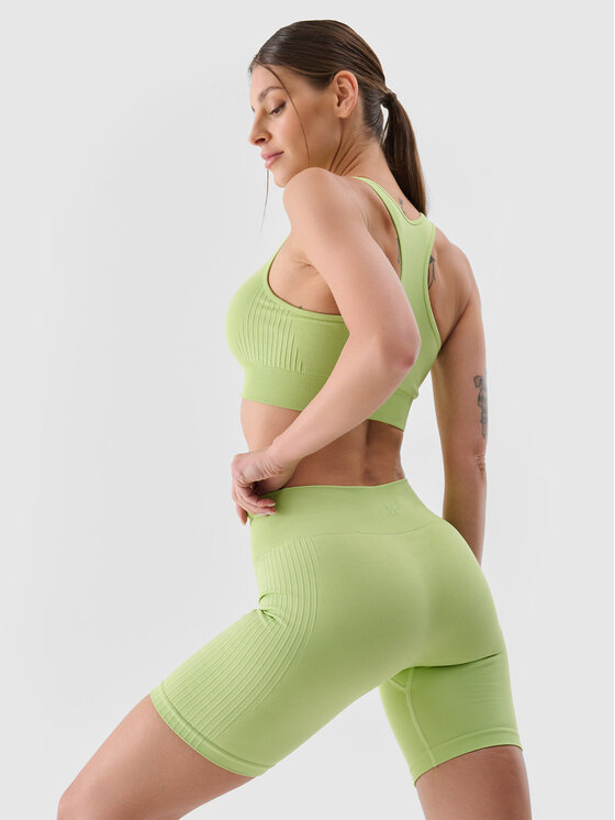 4F 4F Kolarki MULTI ACTIVE Zielony jasny Slim Fit
