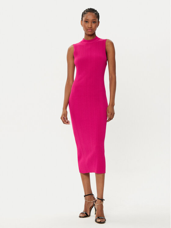 MICHAEL Michael Kors MICHAEL Michael Kors Rochie tricotată MR582UN33D Roz Slim Fit