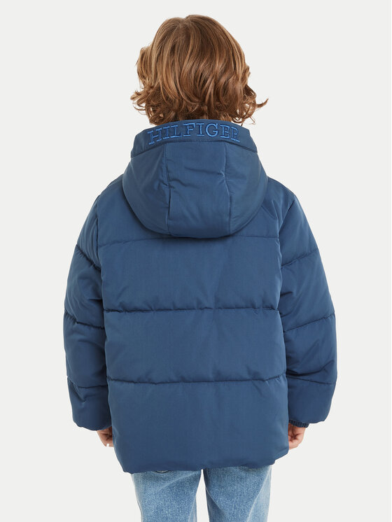 Tommy Hilfiger Tommy Hilfiger Zimska jakna Monotype KB0KB09092 Modra Regular Fit