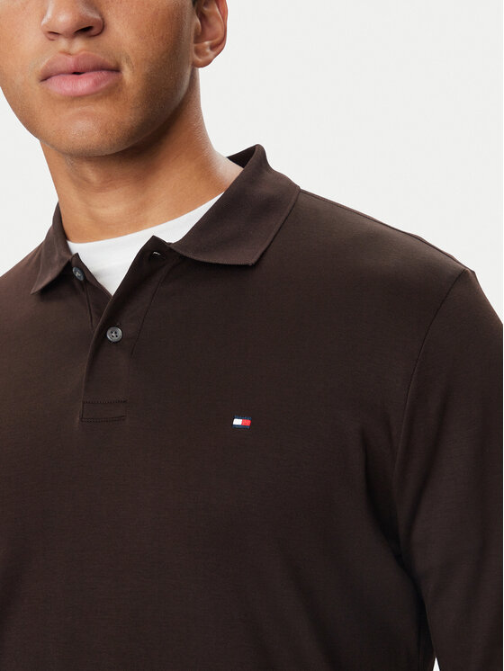 Tommy Hilfiger Tommy Hilfiger Polo majica MW0MW37317 Temno rjava Regular Fit