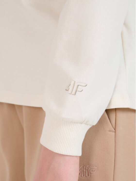 4F 4F Set di maglie a maniche lunghe 4FJWSS25TLONF377-12S Bianco Oversize