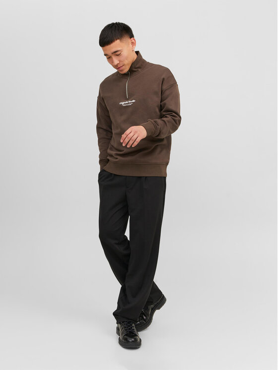 Jack & Jones Jack & Jones Суитшърт Vesterbro 12241777 Кафяв Relaxed Fit
