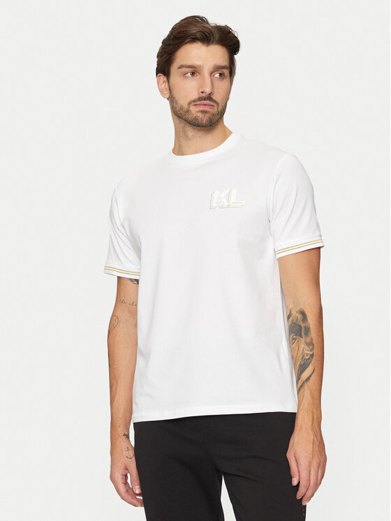 KARL LAGERFELD KARL LAGERFELD T-särk 755463 551235 Valge Regular Fit