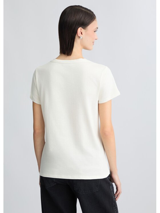Liu Jo Liu Jo T-Shirt TA5170JS923M9282 Biały Regular Fit