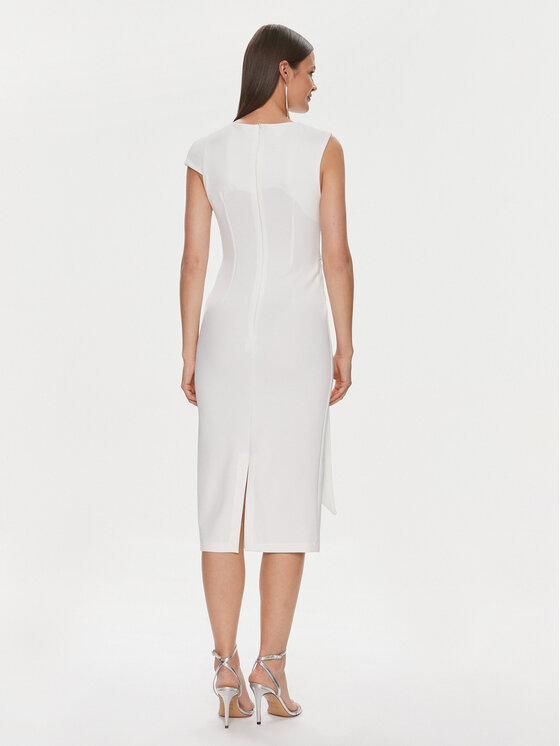 Rinascimento Rinascimento Sukienka koktajlowa CFC0019379002 Biały Regular Fit