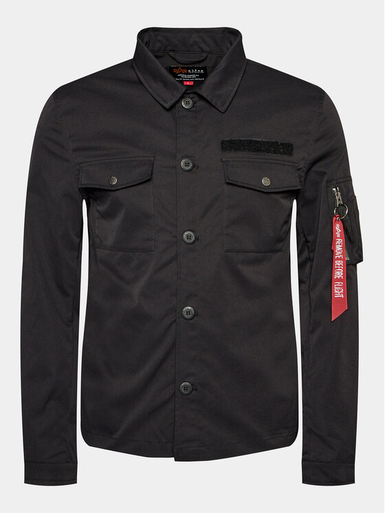 Alpha Industries Męska Koszula, rozmiar S, Czarna, 108123