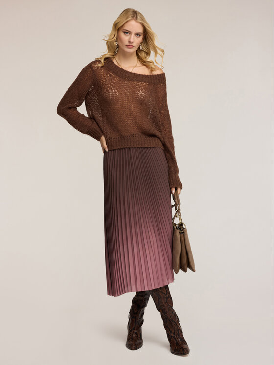 Motivi Motivi Gonna midi 1000W000698N0Z6 Marrone Regular Fit