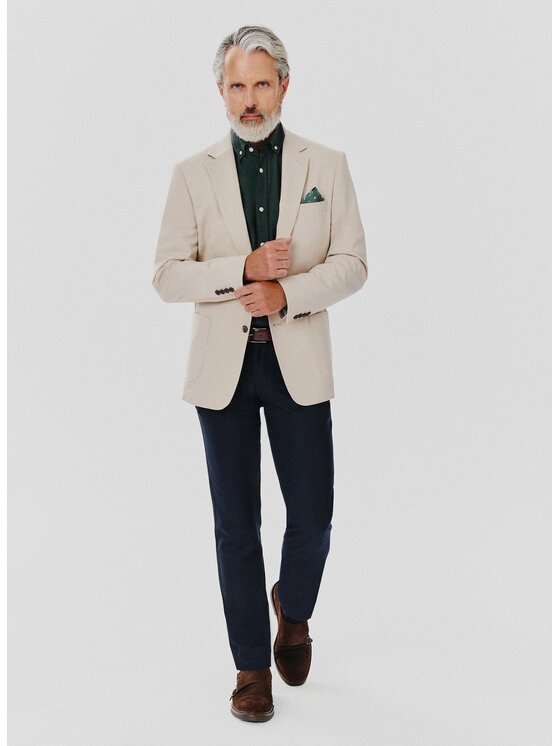Pako Lorente Pako Lorente Marynarka P24WF-3X-001 Beżowy Slim Fit