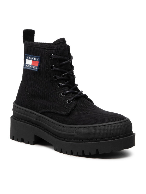 Tommy Jeans Tommy Jeans Outdoorová obuv Foxing Boot EN0EN01903 Čierna
