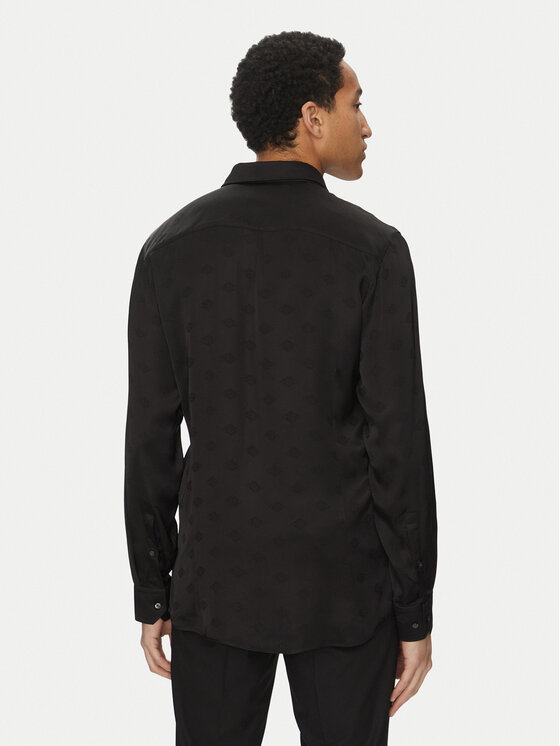 HUGO HUGO Cămașă Elisha02 50539726 Negru Extra Slim Fit