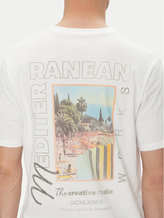 Jack & Jones Jack & Jones T-Shirt Almeria 12276785 Biały Relaxed Fit