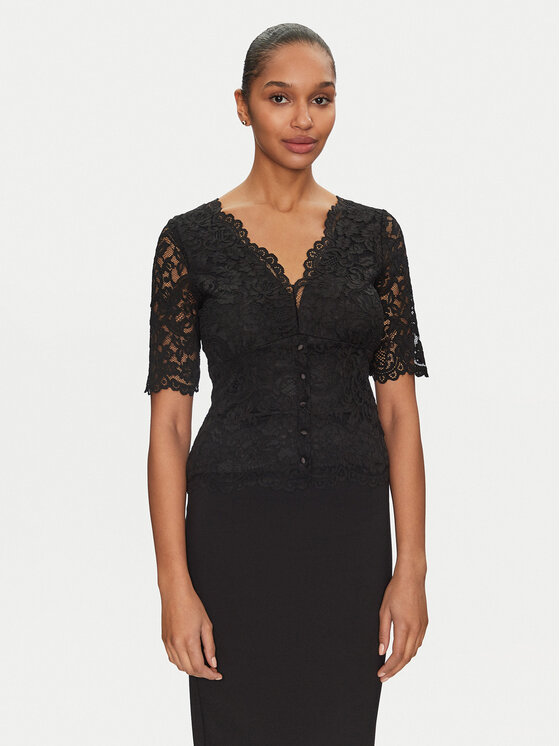 Morgan Morgan Bluză 251-TANGO Negru Slim Fit