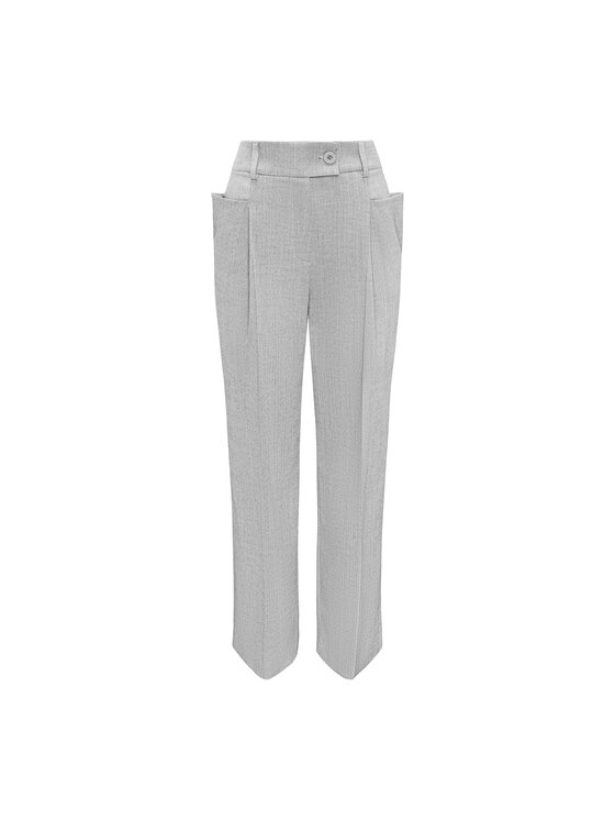La Mania La Mania Společenské kalhoty HOURS Šedá Classic Fit