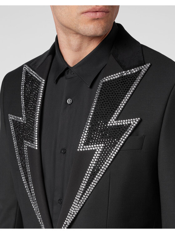 PHILIPP PLEIN PHILIPP PLEIN Marynarka 2885 Czarny Fitted Fit