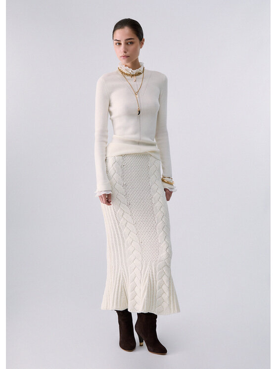 Liu Jo Liu Jo Gonna maxi CF6118MA37R10701 Bianco Regular Fit