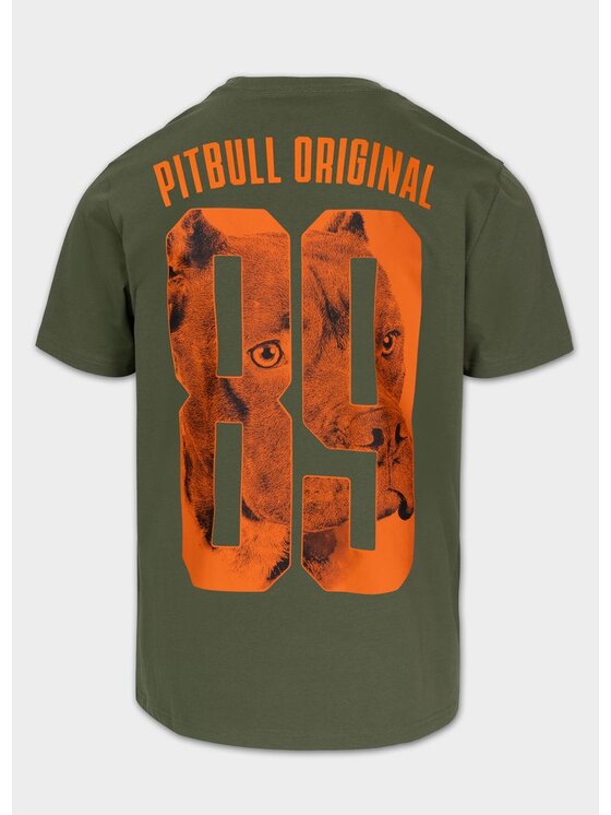 PITBULL PITBULL T-Shirt Koszulka męska EIGHTY NINE DOG S Zielony Regular Fit