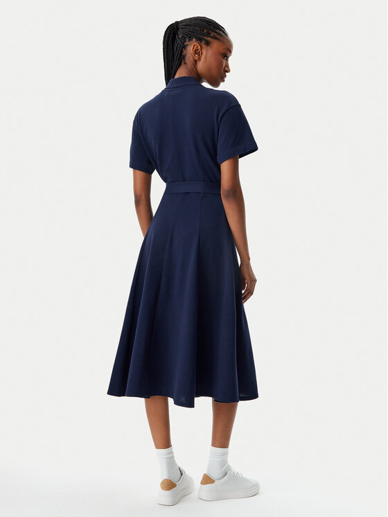 Lacoste Lacoste Košeľové šaty EF9621 Tmavomodrá Regular Fit