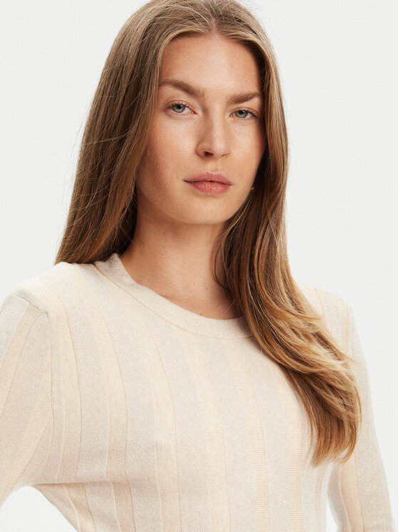 Guess Guess Svetr W5YR13 Z3OT0 Béžová Regular Fit
