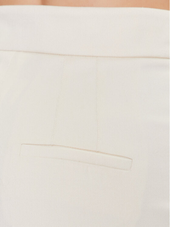 Marella Marella Kalhoty z materiálu Hiamre 2331310631 Écru Loose Fit
