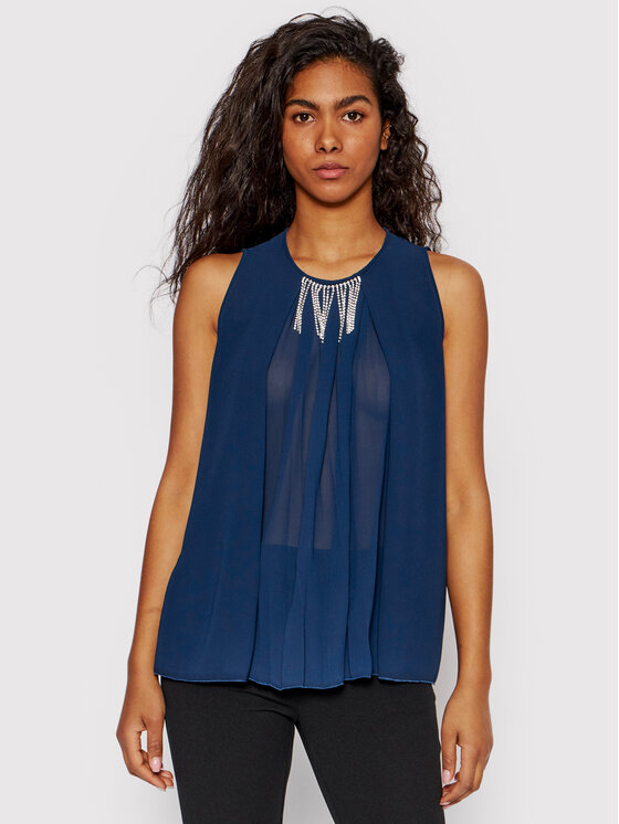 Rinascimento Bluză CFC0107614003 Bleumarin Regular Fit