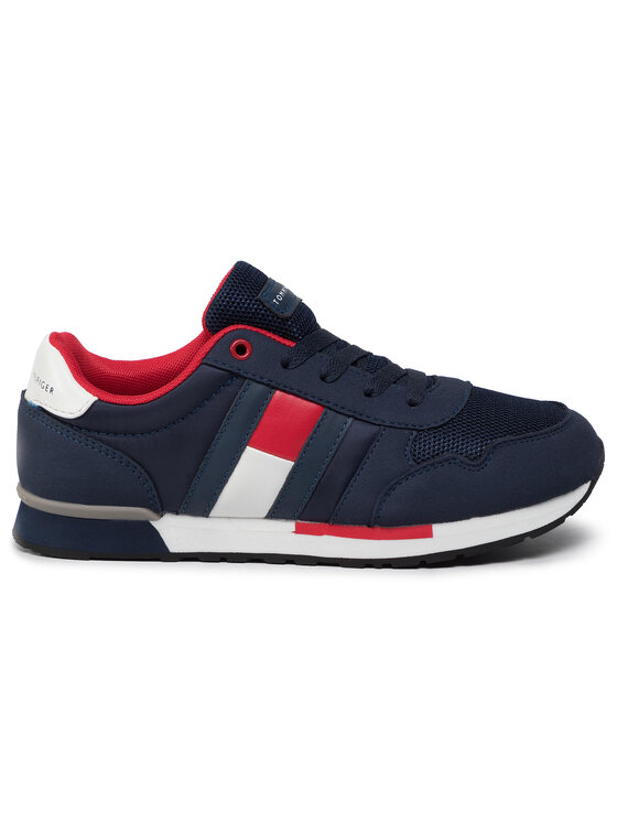 Tommy Hilfiger Tommy Hilfiger Sneakersy Low Cut Lace-Up Sneaker T3B4-30482-0732800 Granatowy