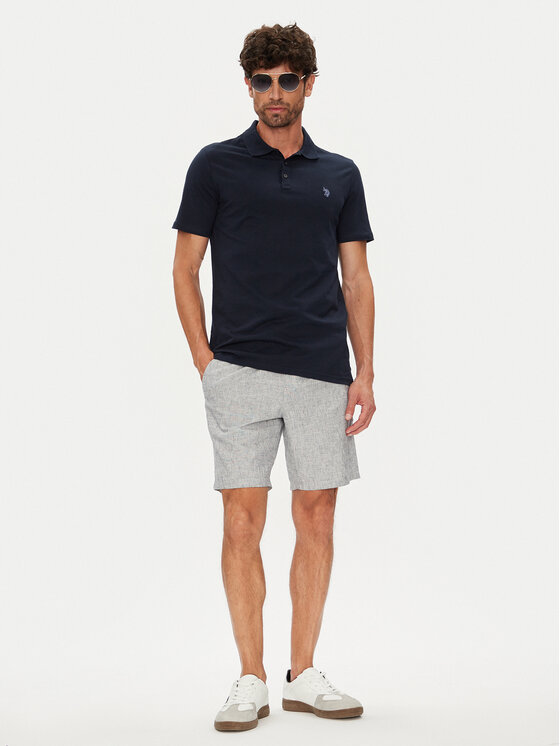 U.S. Polo Assn. U.S. Polo Assn. Kratke hlače iz tkanine MUP4050 Modra Slim Fit
