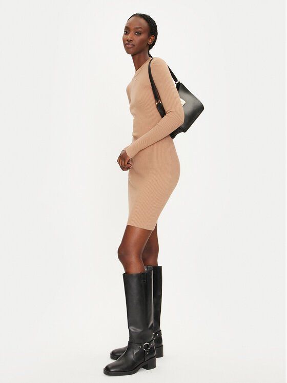REPLAY REPLAY Kötött ruha DK3319.000.G23370 Bézs Slim Fit