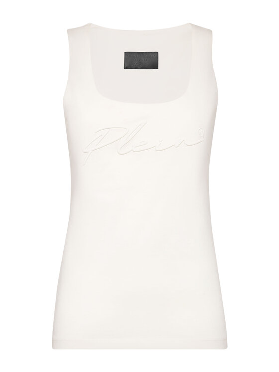 PHILIPP PLEIN PHILIPP PLEIN Tank top 7397 Beżowy Skin Tight Fit