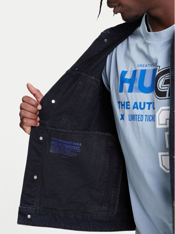 HUGO HUGO Jeansová bunda Dex 50541714 Tmavomodrá Regular Fit
