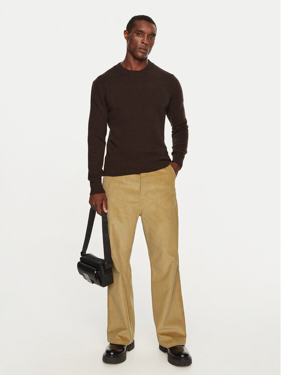 AMI Paris AMI Paris Szövet nadrág HTR102.CO0089 Barna Baggy Fit