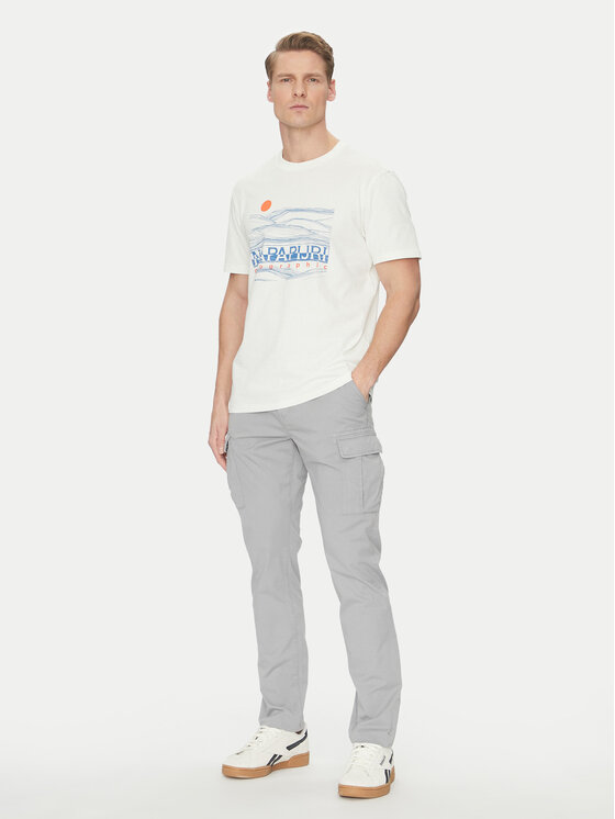 Napapijri Napapijri T-Shirt S-Buti NP0A4INM Biały Regular Fit