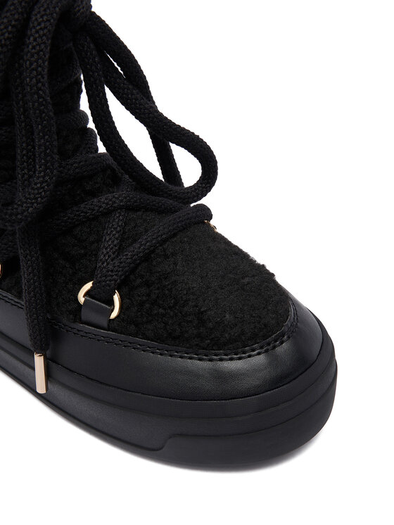 Tommy Hilfiger Tommy Hilfiger Hótaposó Faux Shearling Snowboot FW0FW08788 Fekete