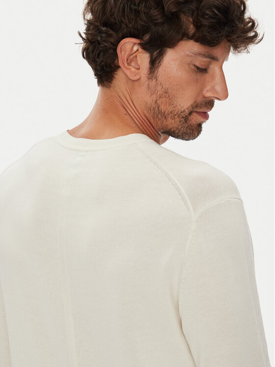 Calvin Klein Calvin Klein Sweter LV040BM343 Écru Regular Fit