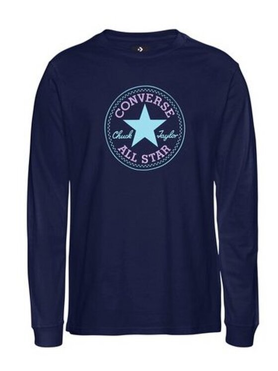 Converse Converse Bluza CHUCK PATCH COUNTER CLIMATE CREW Granatowy Regular Fit