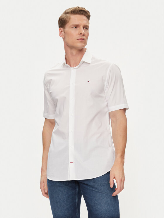 Tommy Hilfiger Tommy Hilfiger Πουκάμισο Core MW0MW34626 Λευκό Regular Fit