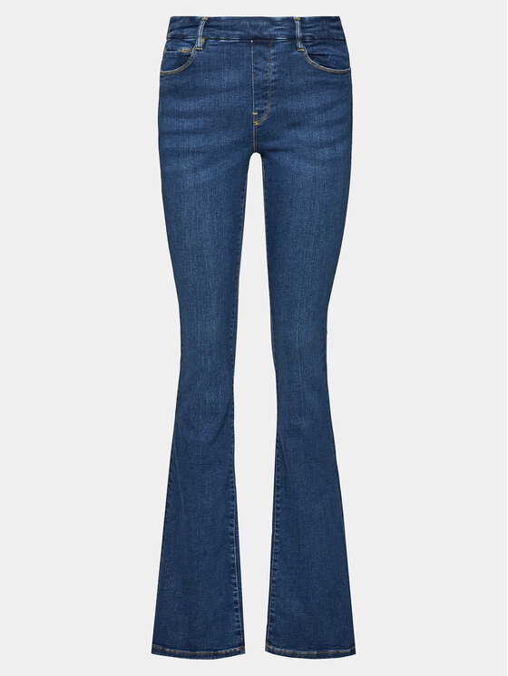 Guess Guess Jeans hlače W4GA58 D5BR0 Mornarsko modra Bootcut Fit