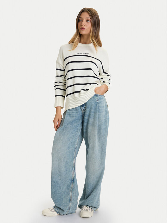 Guess Jeans Guess Jeans Sweater W5BR03 Z3HM1 Ekru Relaxed Fit
