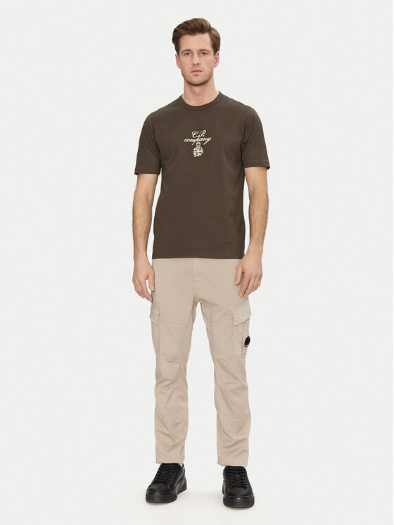 C.P. Company C.P. Company Marškinėliai 18CMTS109A110301W Žalia Regular Fit