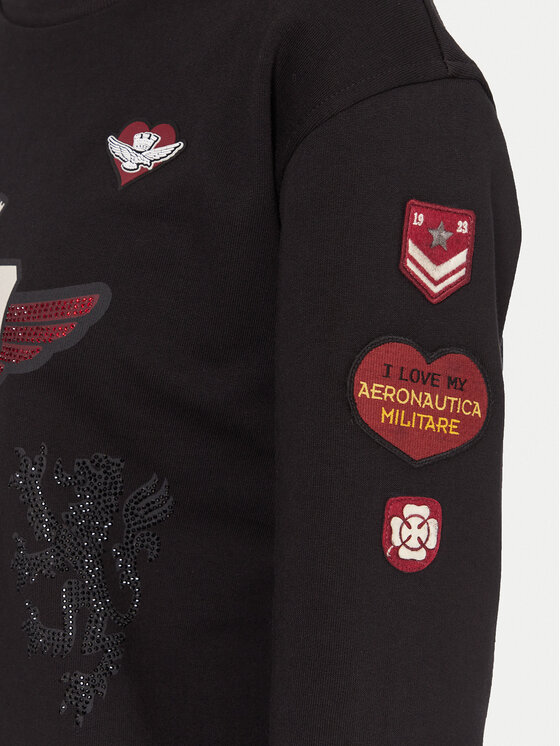 Aeronautica Militare Aeronautica Militare T-shirt 242FE1970DF567 Crna Regular Fit