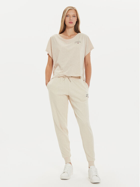 Tommy Hilfiger Tommy Hilfiger Donji dio trenerke UW0UW04522 Bež Regular Fit
