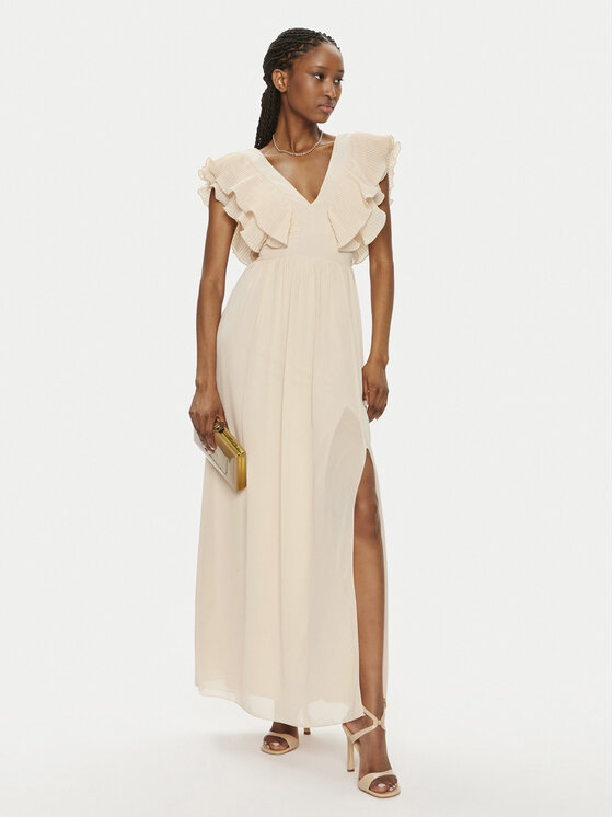 Rinascimento Rinascimento Coctailkleid CFC0119287003 Beige Regular Fit